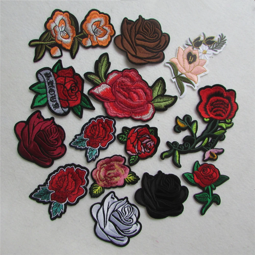 Различные цветочные узоры Новое поступление термоплавкая клейкая аппликация