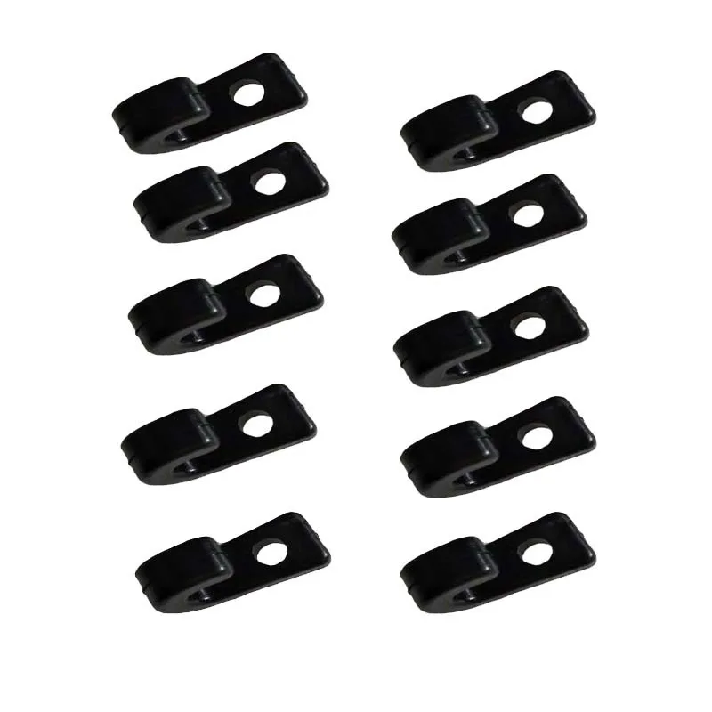 

10 Pcs Outdoor Kayak Accessories Deck Rope Plastic Black Hanging Buckle 10 Question Marks Bucket J-Hook for Water Sports Accesso