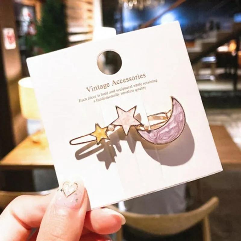 

Korean Fashion New Butterfly Hairpins For Women Sweet Star Barretees Clips Pins Hair Hairwear Hair Hair Accessories Moon B4J5