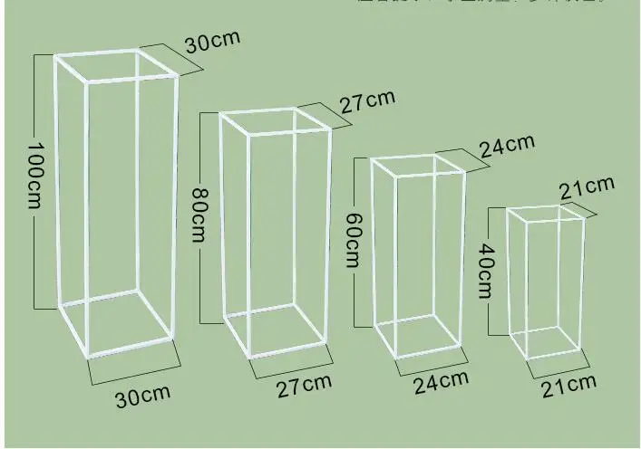 Плинтус для свадьбы квадратный золотистый белый 2 комплекта 8 шт. | Дом и сад