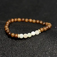 women men yoga beads bracelet 6mm natural sandalwood buddhist buddha wood prayer beaded bracelet necklace rosary
