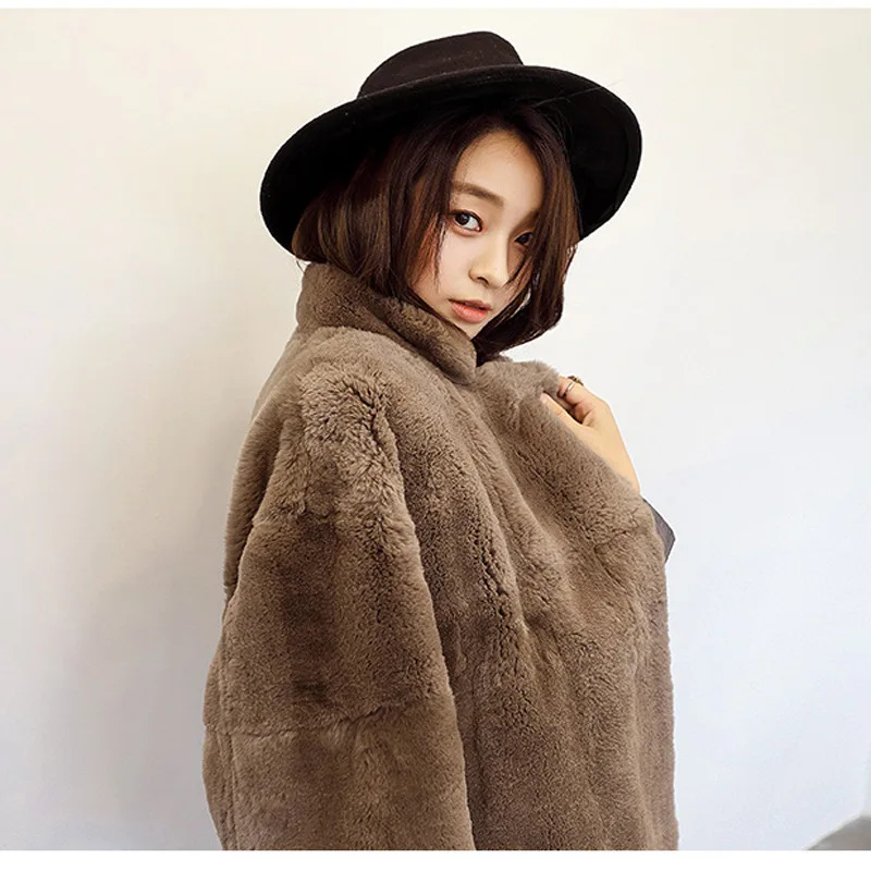 Зимнее пальто из искусственного меха длинная свободная плюшевая куртка