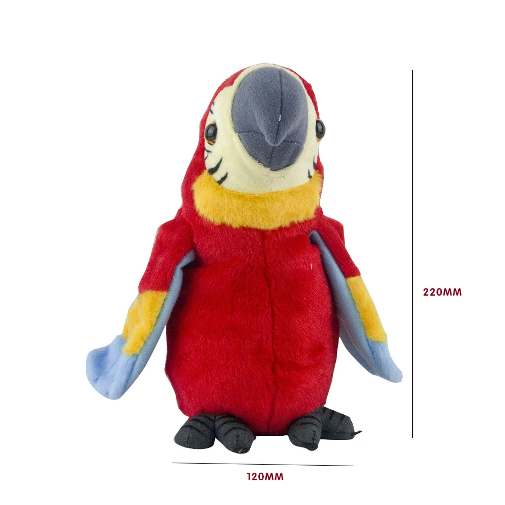 

Electric Talking Parrot Plush Toy Sound Recording Waving Wings Bird Stuffed Doll Sound Educational Toys for Children Gift