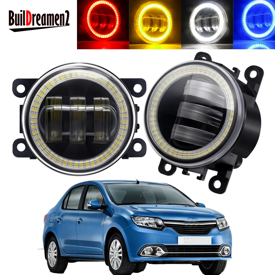 2 шт. Автомобильные противотуманные фары ангельский глаз в сборе Светодиодные