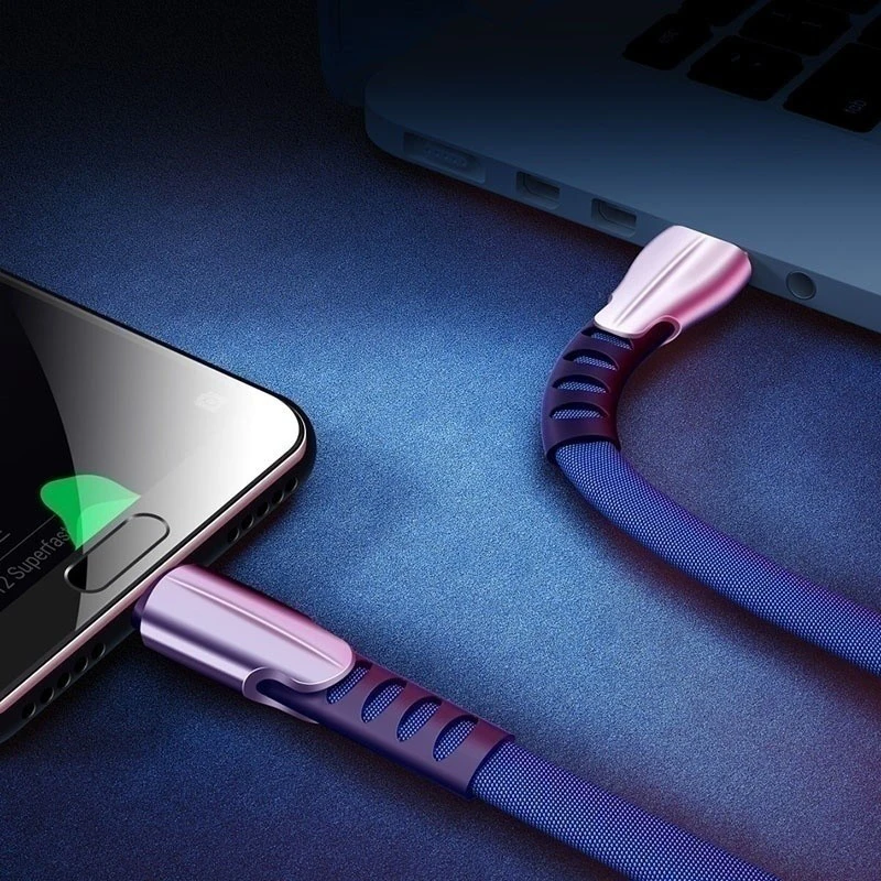 Кабель USB Type-C 5 0 A быстрое зарядное устройство нейлоновый плетеный кабель C