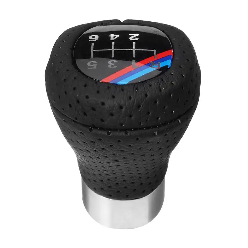 

6 Speed Gear Shift Knob PU Leather Car Gear Shift Knob Fit For 1/3/5 Series E60 E46 E87 E90 E92 X3