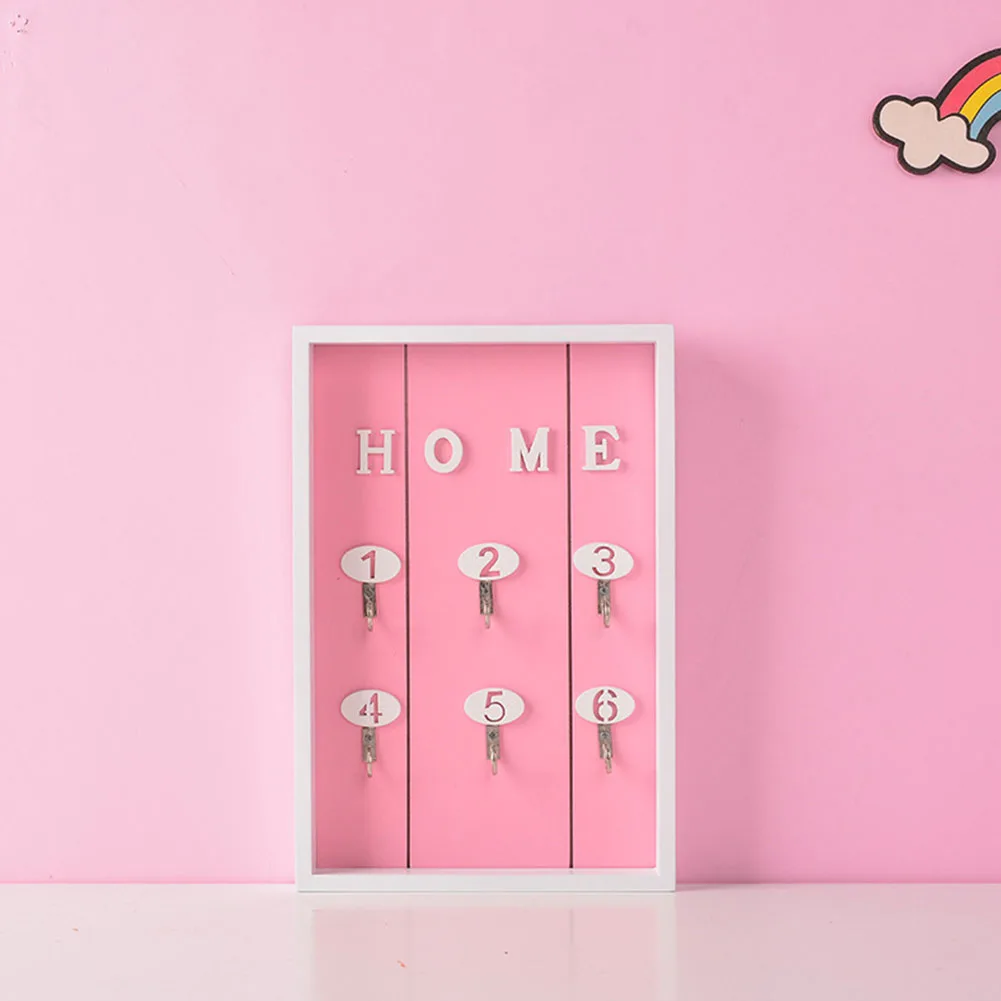Shelf Home Saving Space Square Hanging Wall Decor Hooks Holder Living Room Keys Storage Rack Eco-friendly Multi-Purpose Wooden | Дом и сад