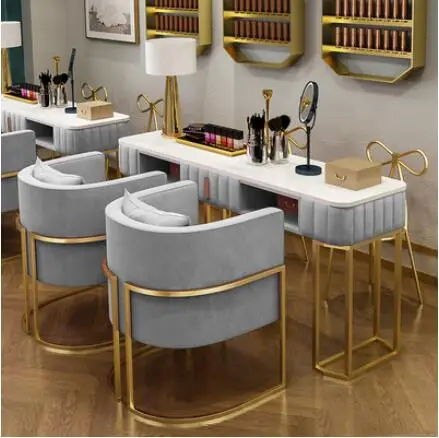 

Marble salon manicure table and chair set net red single double manicure table double manicure table worktable