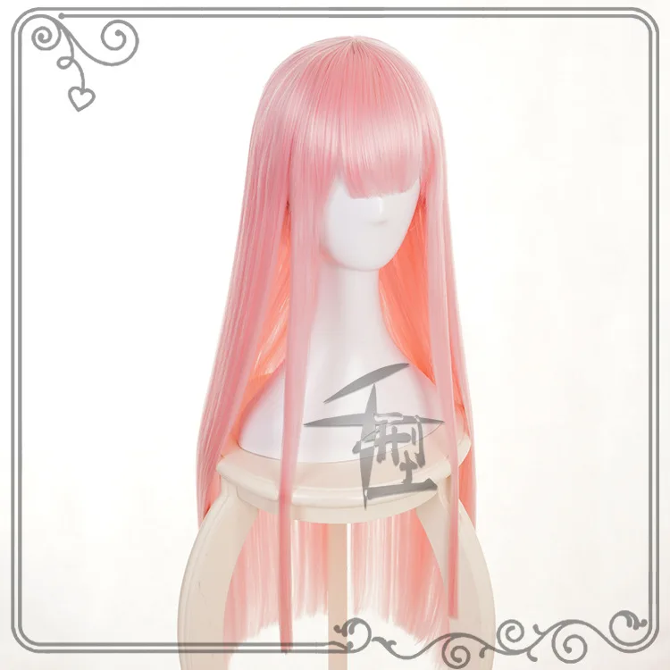 Парик для косплея аниме дорогой в Фране 02 парики костюма Zero Two длиной 100 см розовые