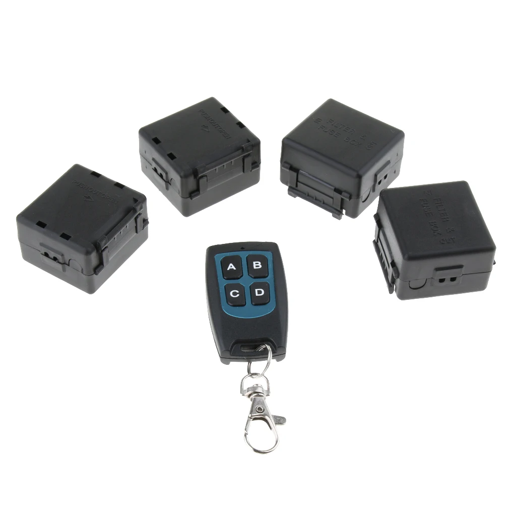 

1-канальный радиочастотный смарт-релейный переключатель, 4 приемника + 1 передатчик, 12 В постоянного тока, 433 МГц