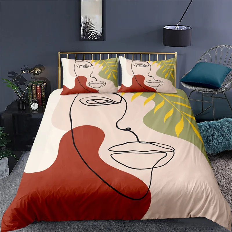 

oil painting 3D Design Custom Bed Linen Comforter Quilt Cover Bedding Set Full King Queen Double Single Size Home Textile