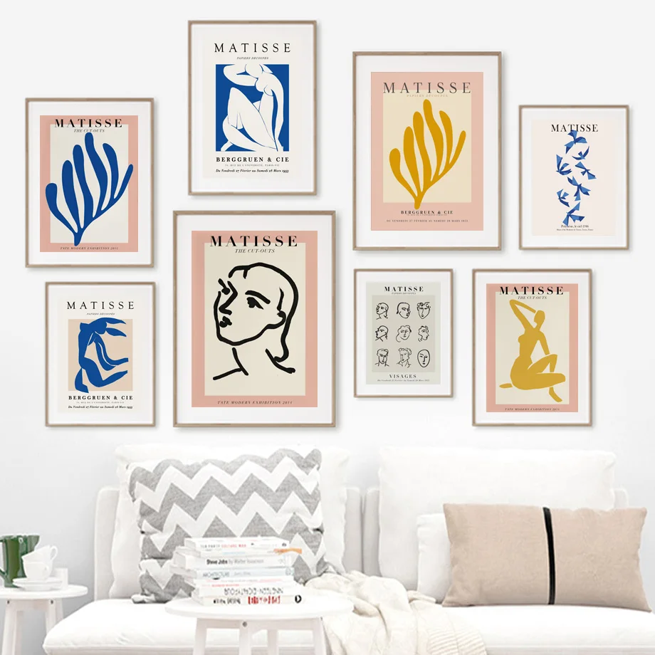 

Matisse Shape People Woman Face Bbstract Wall Art Canvas Painting Nordic Posters And Prints Wall Pictures For Living Room Decor
