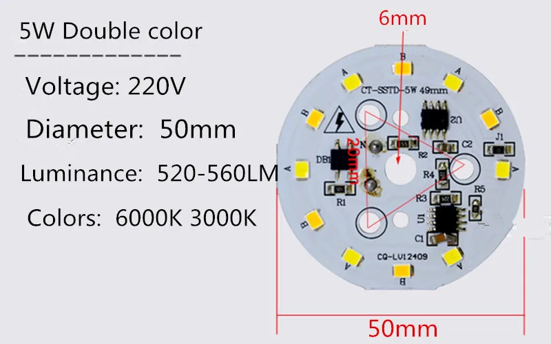 20 шт. SMD 2835 Светодиодный светильник PCB, диммируемая интегрированная умная IC AC 220V Драйвер Белый ww 3W 5 Вт 7 Вт 9 Вт 12 Вт 15 Вт 18 Вт blubs светильник