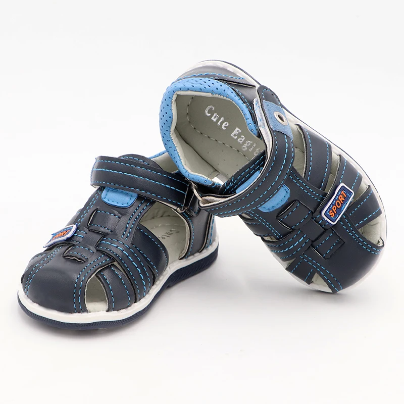 Cute eagle Summer Boys Orthopedic Sandals Pu Leather Toddler Kids Shoes for Boys Closed Toe Baby Flat  Shoes  Size 20-30 New images - 6