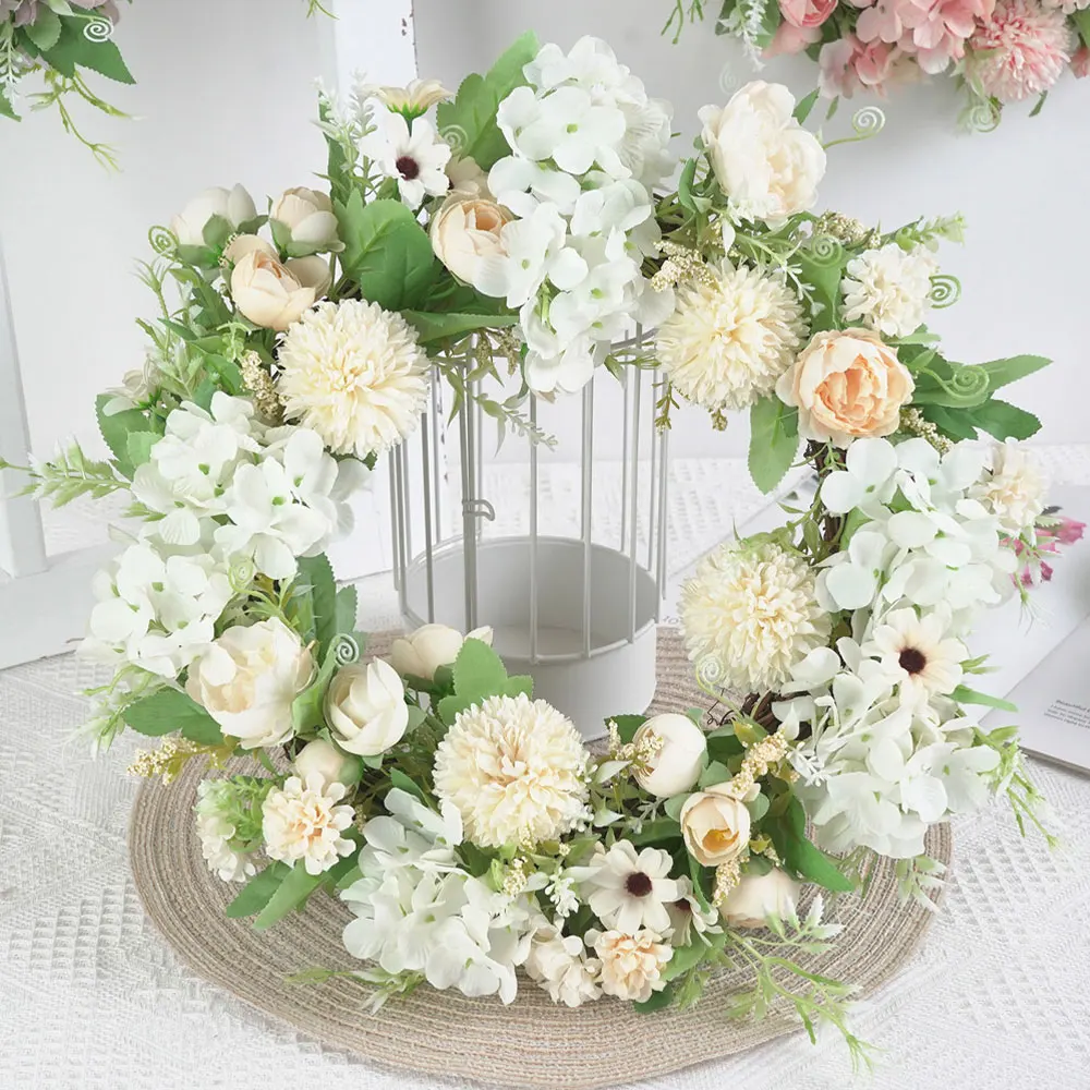 Венок с пионами цветочный венок передняя дверь Осенний Осенние венки для