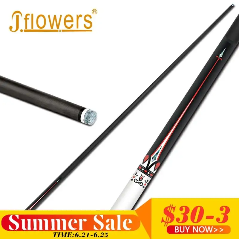 

Genuine JFLOWERS JSK-405F Snooker Cue Billiard Cue 10-10.2mm Tip Black Carbon Fiber Technology Professional Billiard 2019