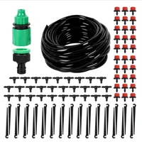 25m diy mini drip irrigation system garden hose dripper connector kits plant spray self automatic watering kits system