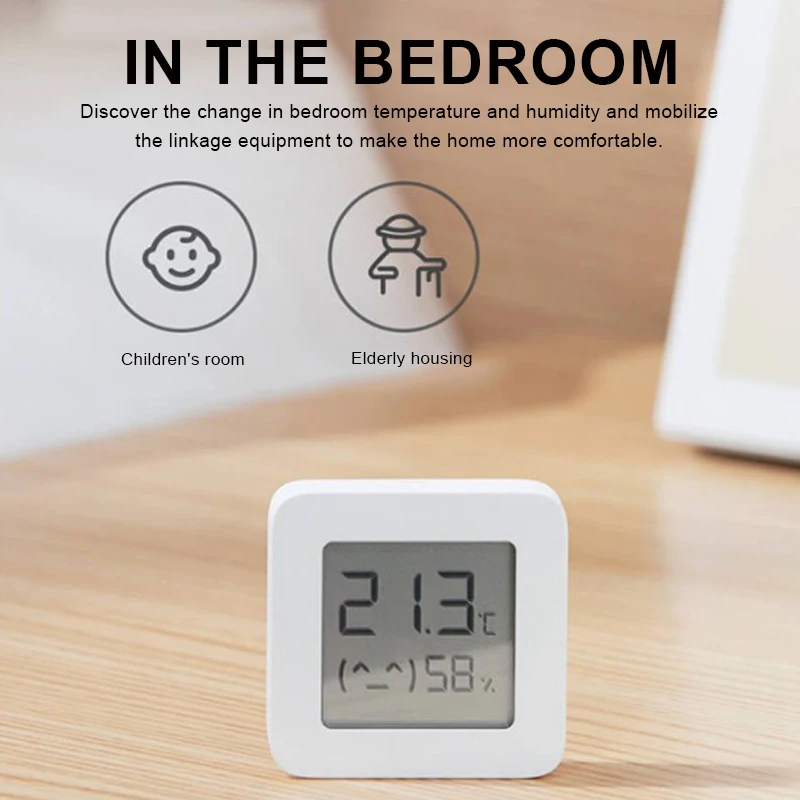 

Smart Electric Temperature Humidity Monitor Gauge For Baby & Elderly Room For Xiaomi Mijia Bluetooth Thermometer Hygrometer