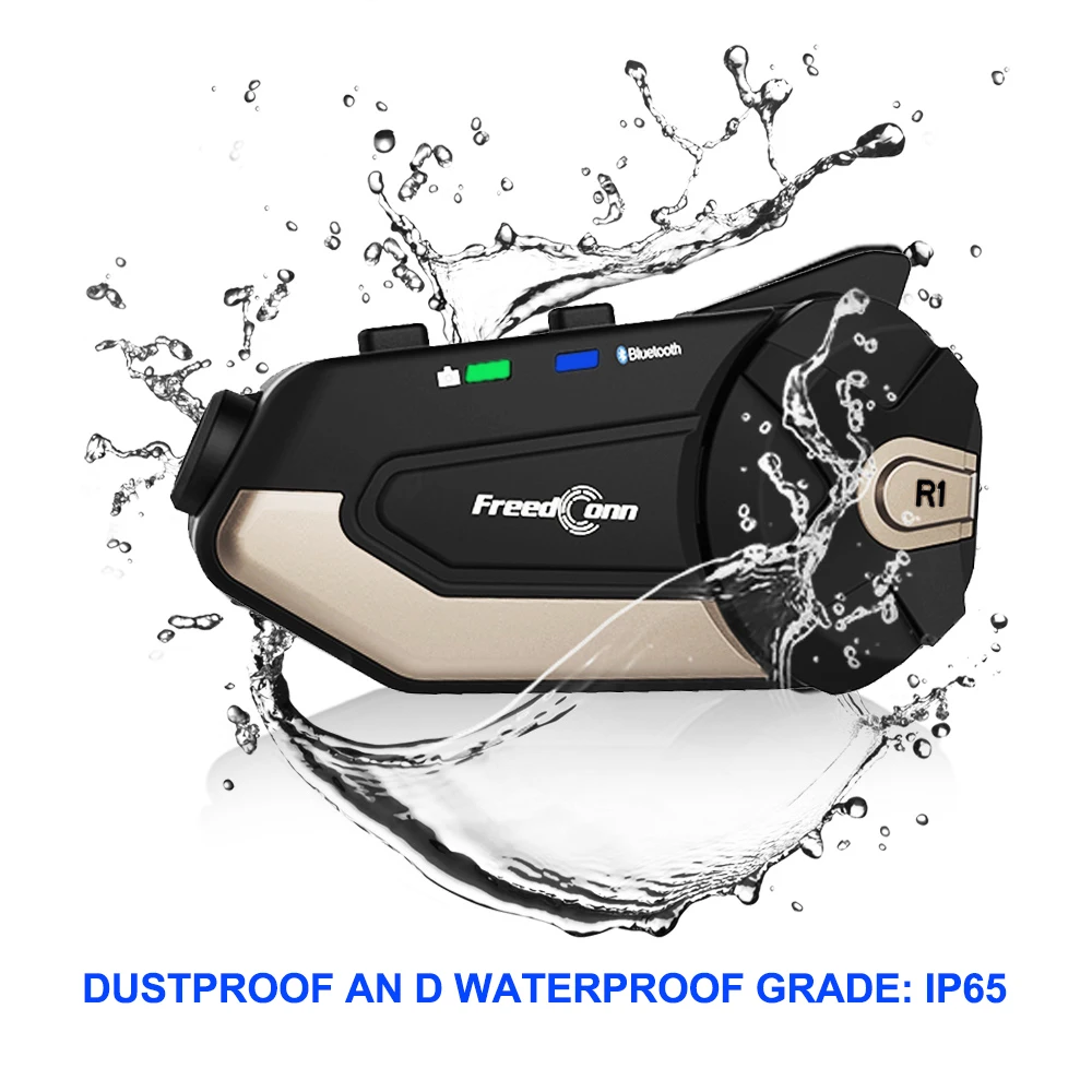 Переговорное устройство для мотоцикла Freedconn R1 Plus водонепроницаемое HD-объектив