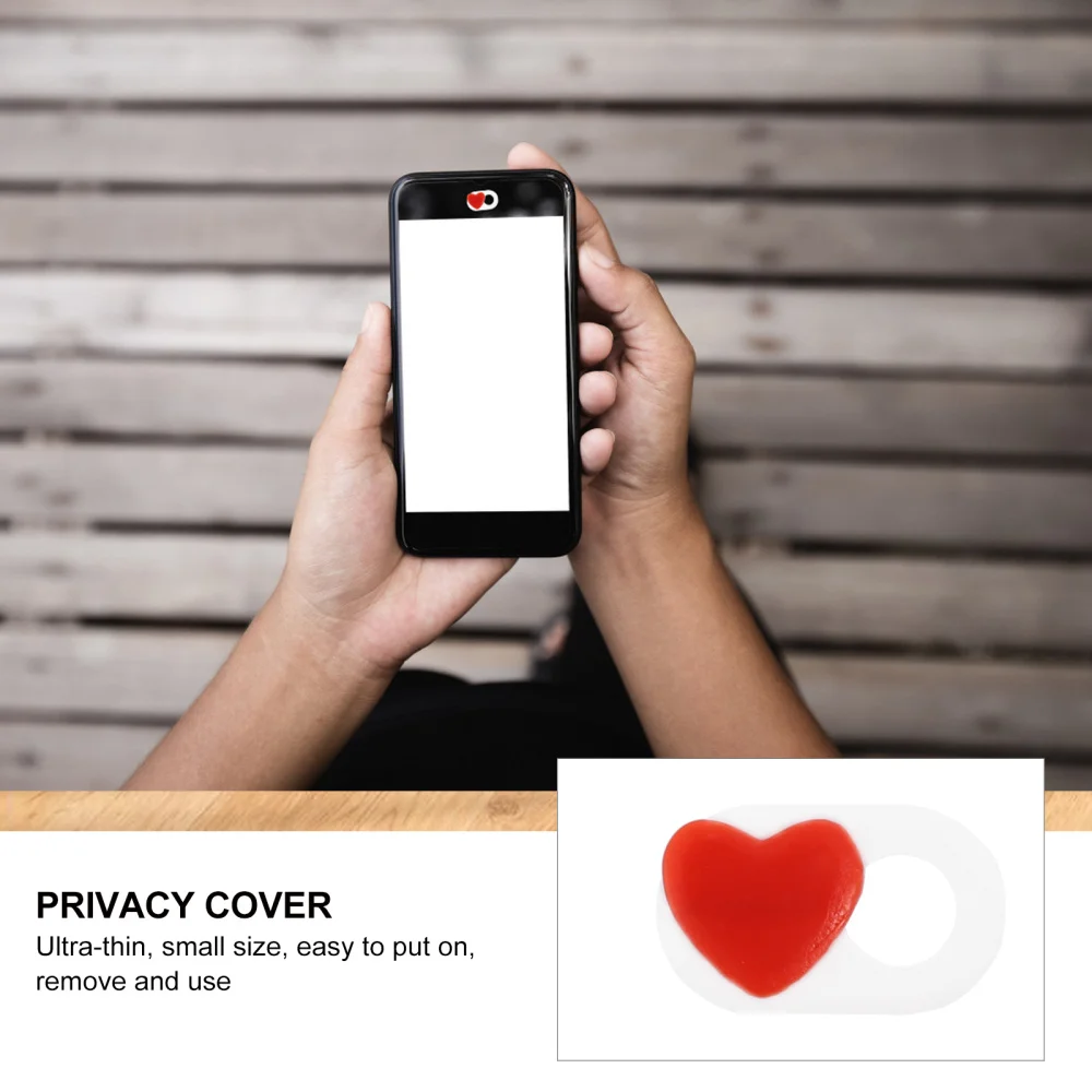 

2 PCS Camera Cover Slide Blocker Heart Pattern Web Camera Privacy Shutter