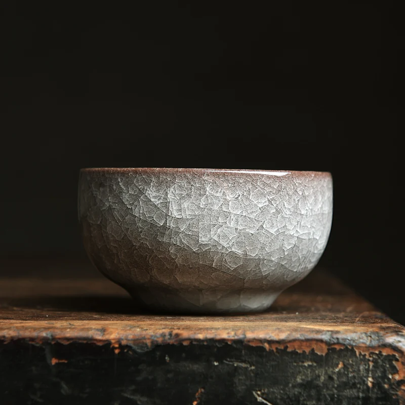 

Чайная чашка, керамическая чашка Geyao с трещинами от льда, одиночная чашка Longquan чайная чашка из селадона, чайный набор кунг-фу, одна маленькая чашка