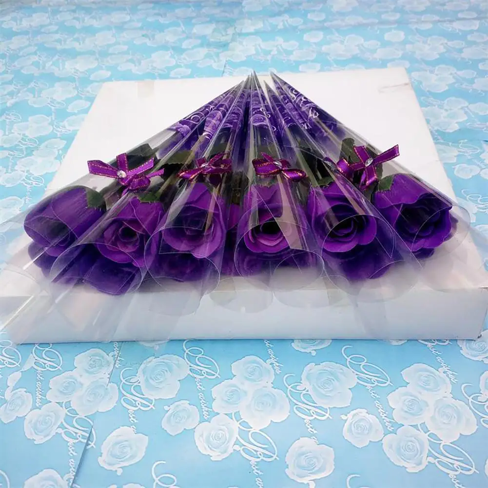 Новый искусственный цветок 10 шт. розы мыло цветы украшение подарок на день