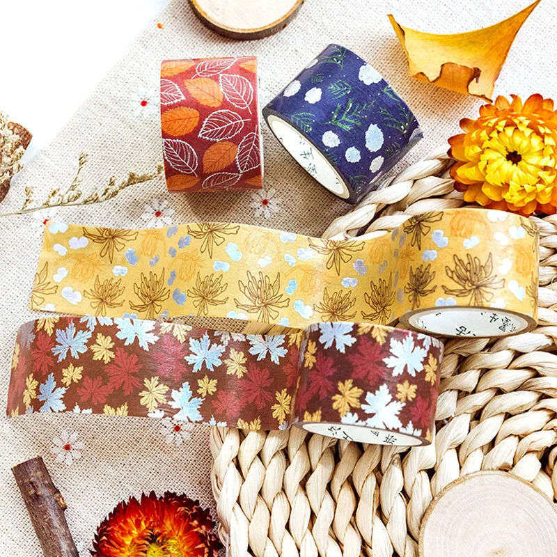 4 шт. Классическая бумага для листа васи лента декоративная Осенняя растительная