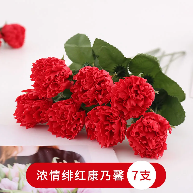 Бесплатная доставка 7 шт Роза/Гвоздика искусственный цветок букет креативное
