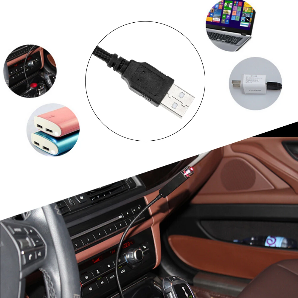 Галактическая лампа USB LED атмосфера автомобиля окружающая звезда свет DJ RGB
