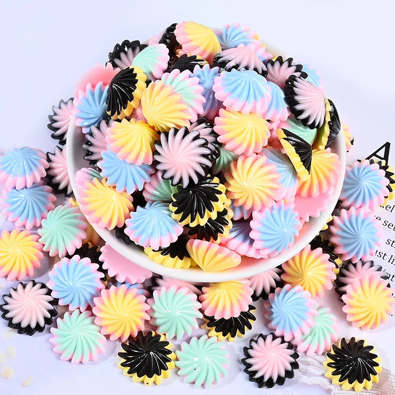 20 шт. красочный Кабошон из смолы с плоской задней стороной кавайная имитация еды