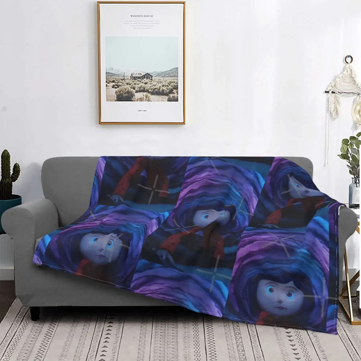 

Одеяло Coraline 2, покрывало для кровати, плед из муслина, плед с капюшоном, плед на диван