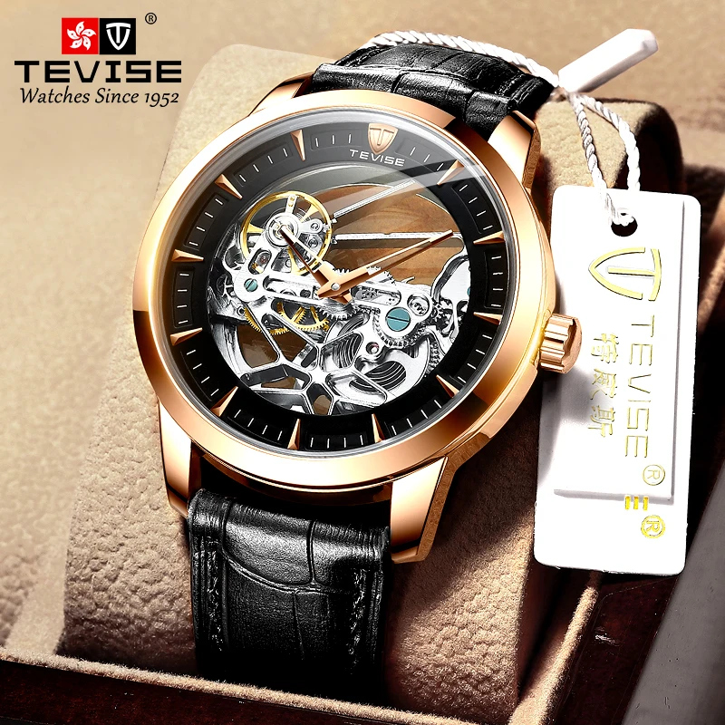 

Drop Shipping Tevise Top Brand Men Mechanical Watch Automatic Fashion Luxury Stainless Steel Male Clock Relogio Masculino 2021