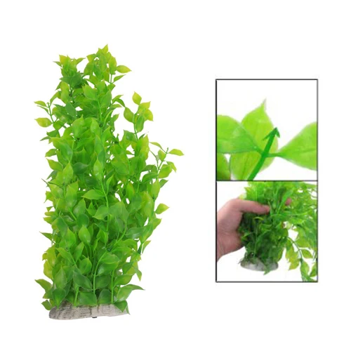 40cm Plastic Green Leaves Water Plants Decoration for Fish Tank Aquarium | Дом и сад