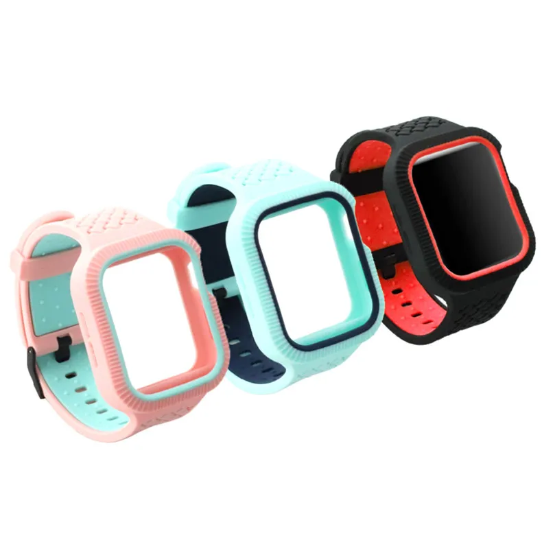 Плетеный чехол+ ремешок для apple watch band pulseira apple watch 5 4 band 44 мм/40 мм iwatch band series 5 4 correa браслет ремень