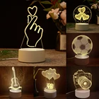 14style 3D Светодиодная лампа креативный 3D светодиодный ночсветильник s Новинка Иллюзия ночник 3D иллюзия настольная лампа для дома декоративный светильник