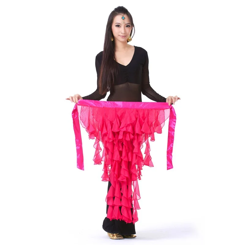 High Quality Latin Belly Dance Costume Tassel Wrap Belt Chain Skirts Chiffon Hip Scarf Tribal Waves | Тематическая одежда и