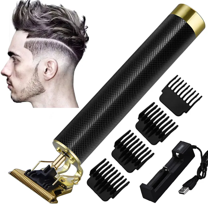

Electric Hair Clipper Men;s Barber USB Rechaegeable Beard Trimmer T-Outliner Blade 0mm Hair Cutting Machine Kid Adult Haicut 50