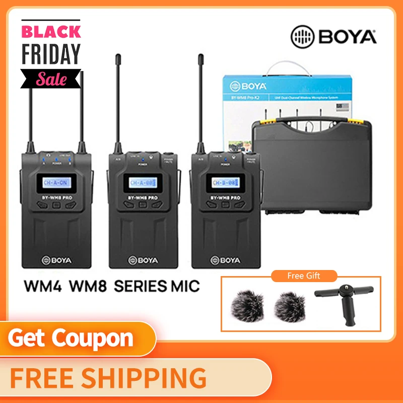 BOYA WM4 Pro K2 K1 BY WM5 WM8 UHF Беспроводной микрофон Системы всенаправленный петличный для