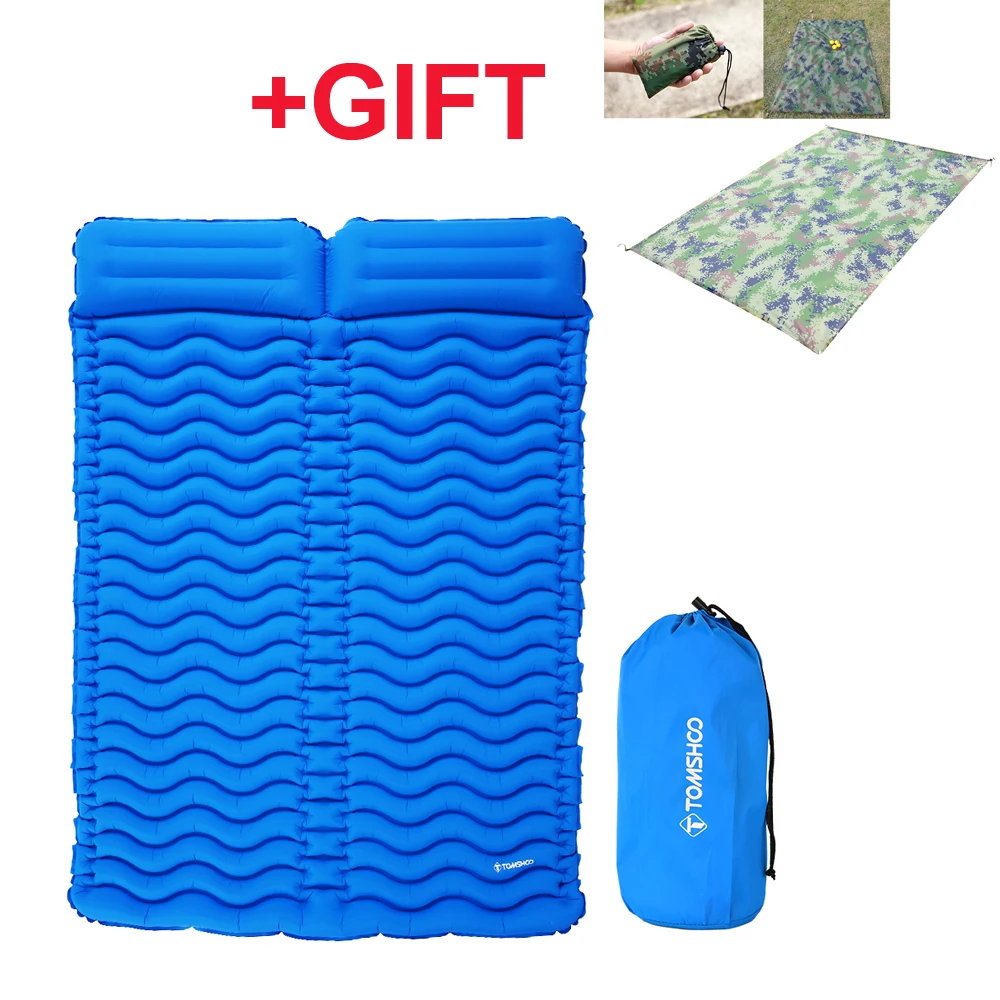 TOMSHOO коврик для кемпинга на открытом воздухе с подушкой ультра-легкий