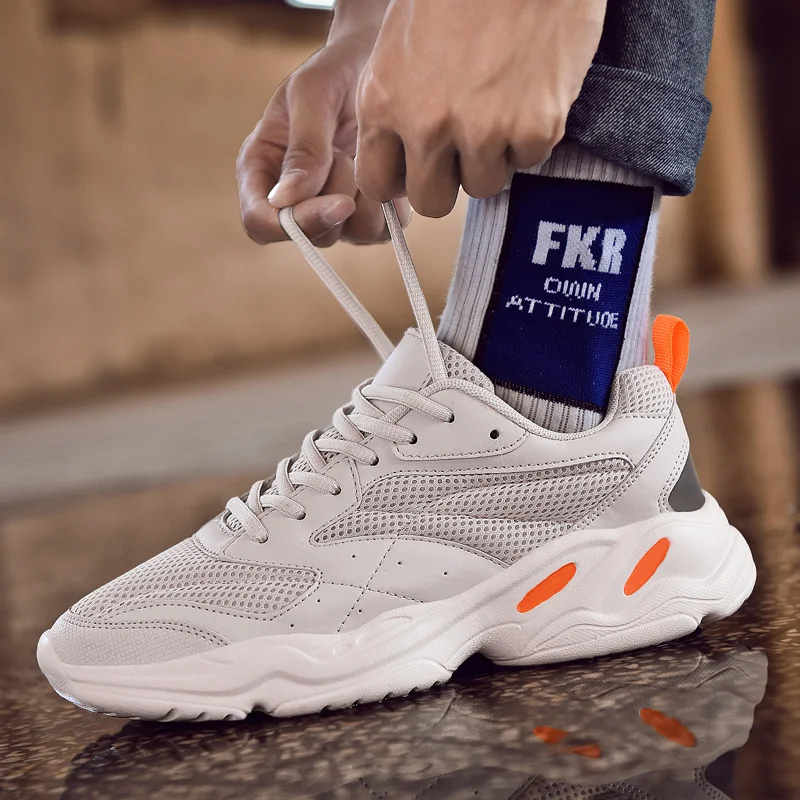 

Sneakers Men Shoes Solid White Fashion Knitting Casual Shoes Men Black Sneakers Causal For Mens Hot Sale Slip On Summer