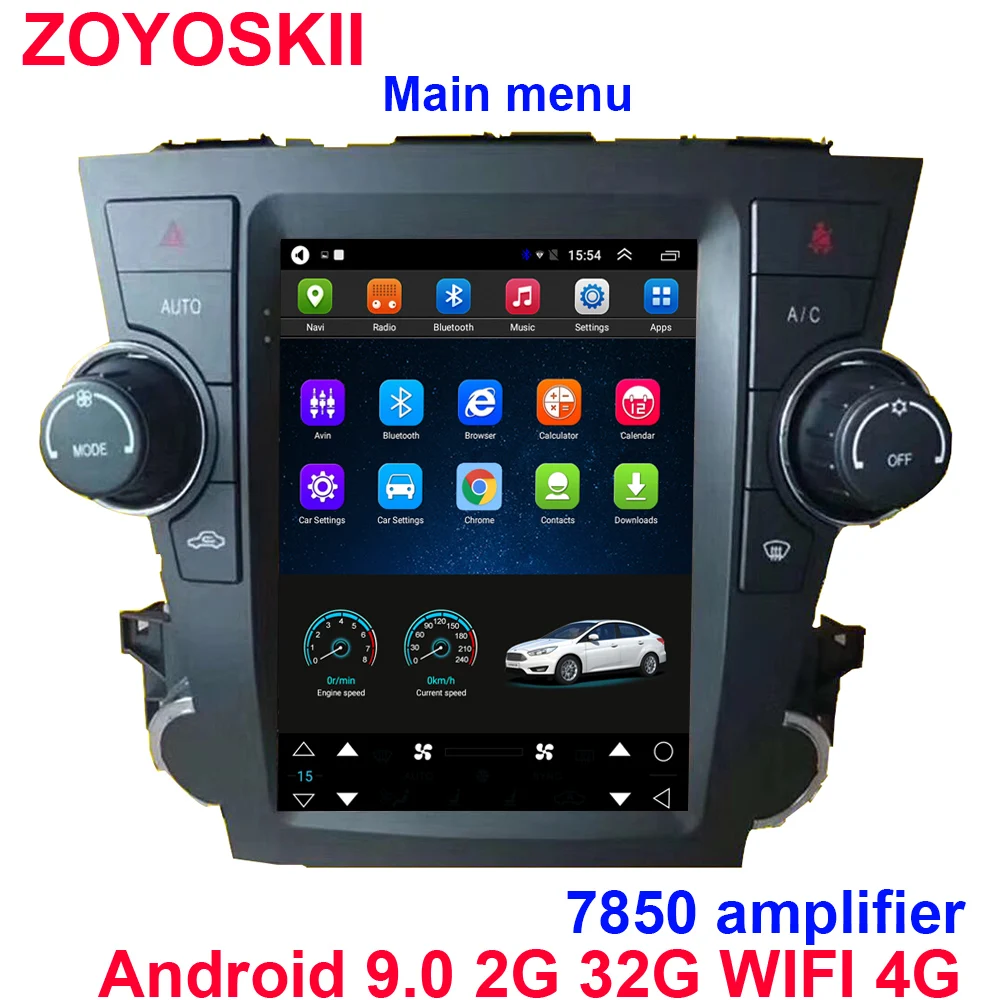 Android 9 0 os 10 4 дюймов вертикальный автомобильный радиоприемник Тесла GPS bluetooth