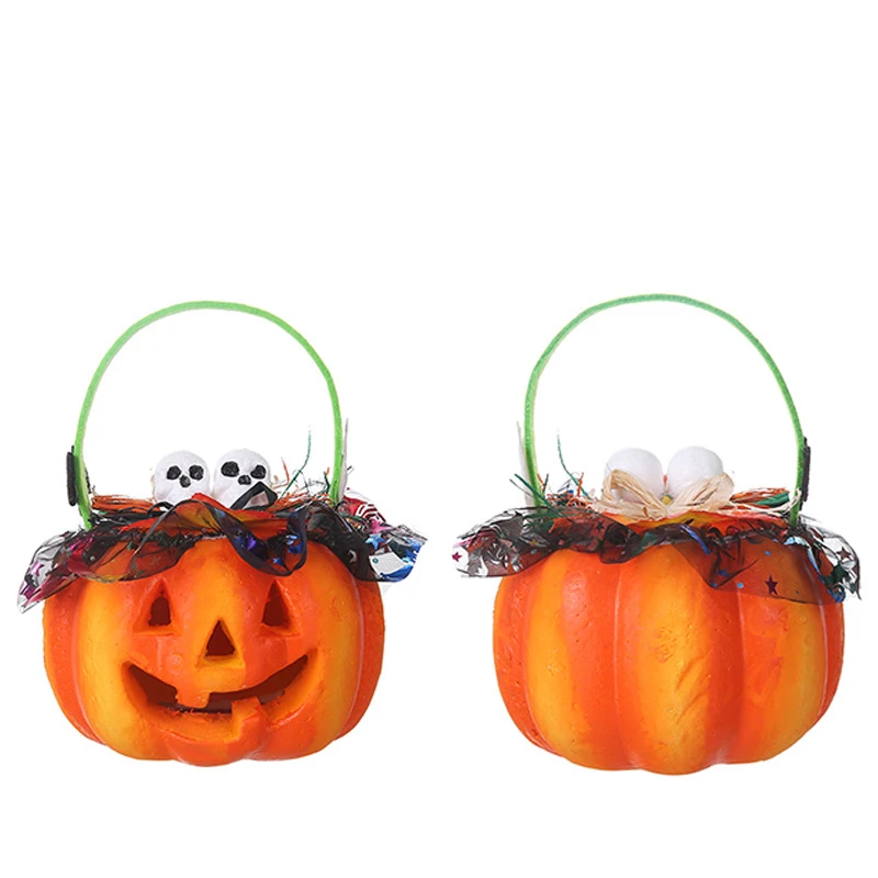 

Halloween Light Skull Hat Pumpkin Lantern Glowing Lamp Scene Props for Bar Party Home HUG-Deals