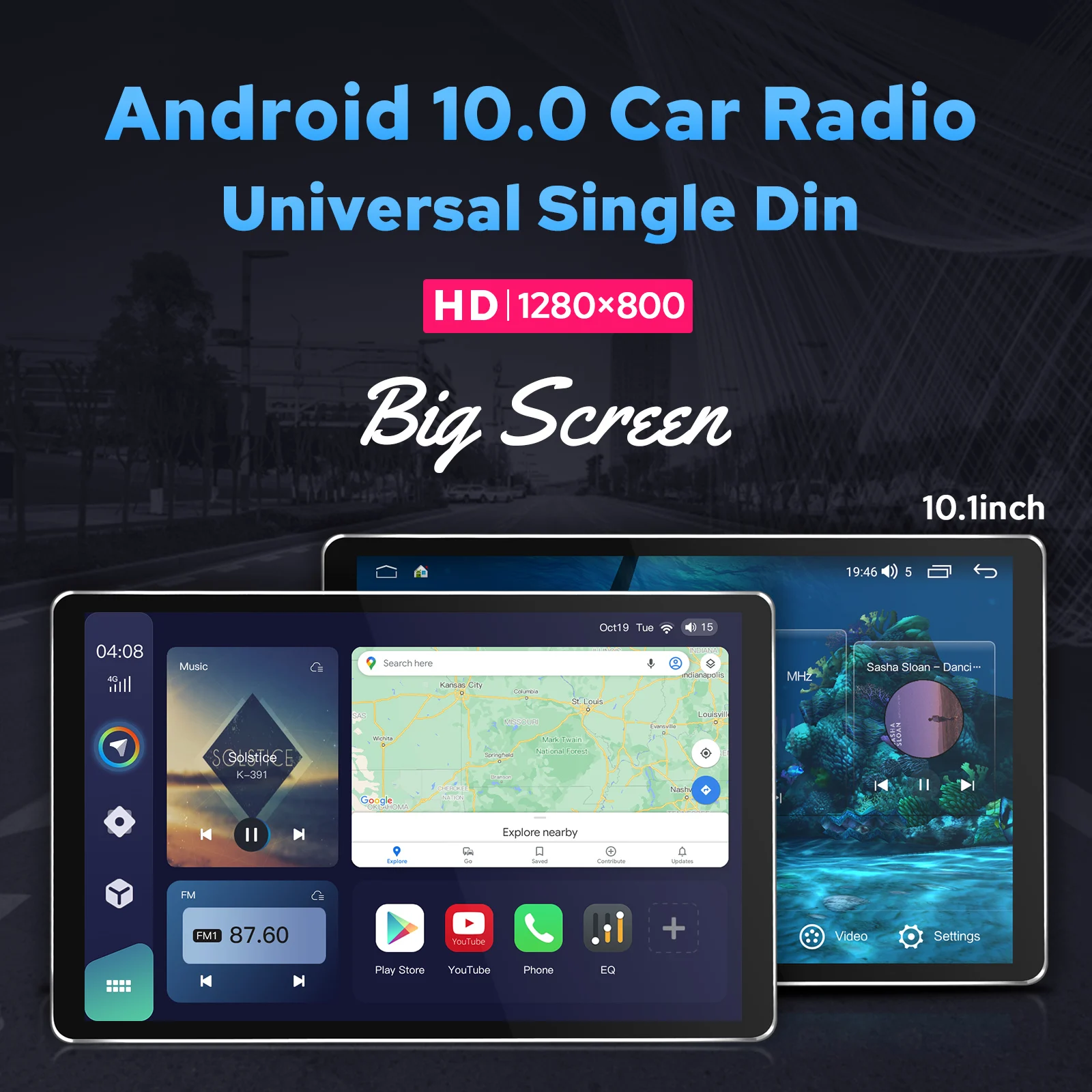 

Joying Android Autoradio RDS 6GB 128GB Car Radio Gps Navigation Universal 10.1 Inch Stereo Wifi 2Din Car Multimedia Player DSP