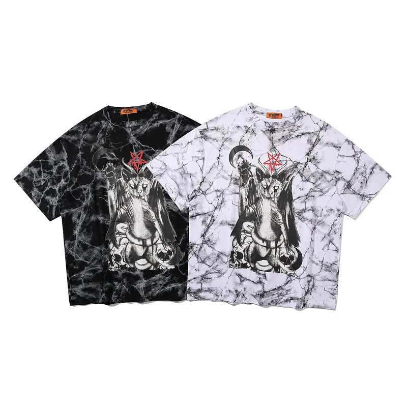 

Black Cat Satanic 2020 Fashion Punk Rock Women Clothing Gothic Oversized T Shirts Ladies Satan Tshirt Tee Unisex Tops streetwear