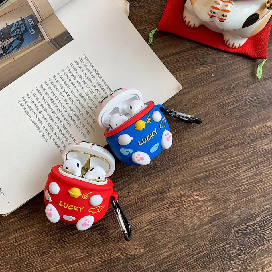 Чехол для Apple Airpods, 3D радужный чехол для наушников Airpods, чехол для наушников, роскошные силиконовые наушники, чехол с кольцом, чехол
