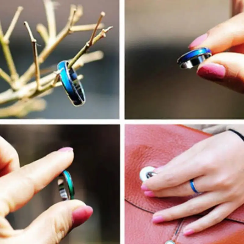 

Кольца Меняющие цвет, настроение, температура чувства эмоции, кольца для мужчин и женщин, 1 шт.