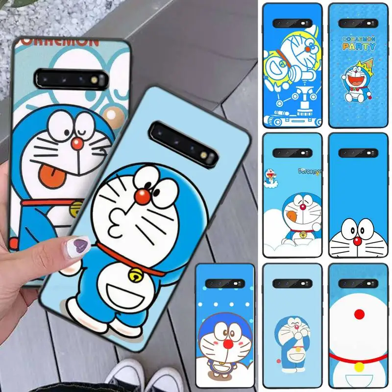 

Cartoon Doraemon Magic Cat Phone Case Black TPU Soft For Samsung Galaxy S8 S9 S10e S20 PLUS J6 J600 Cases Cover