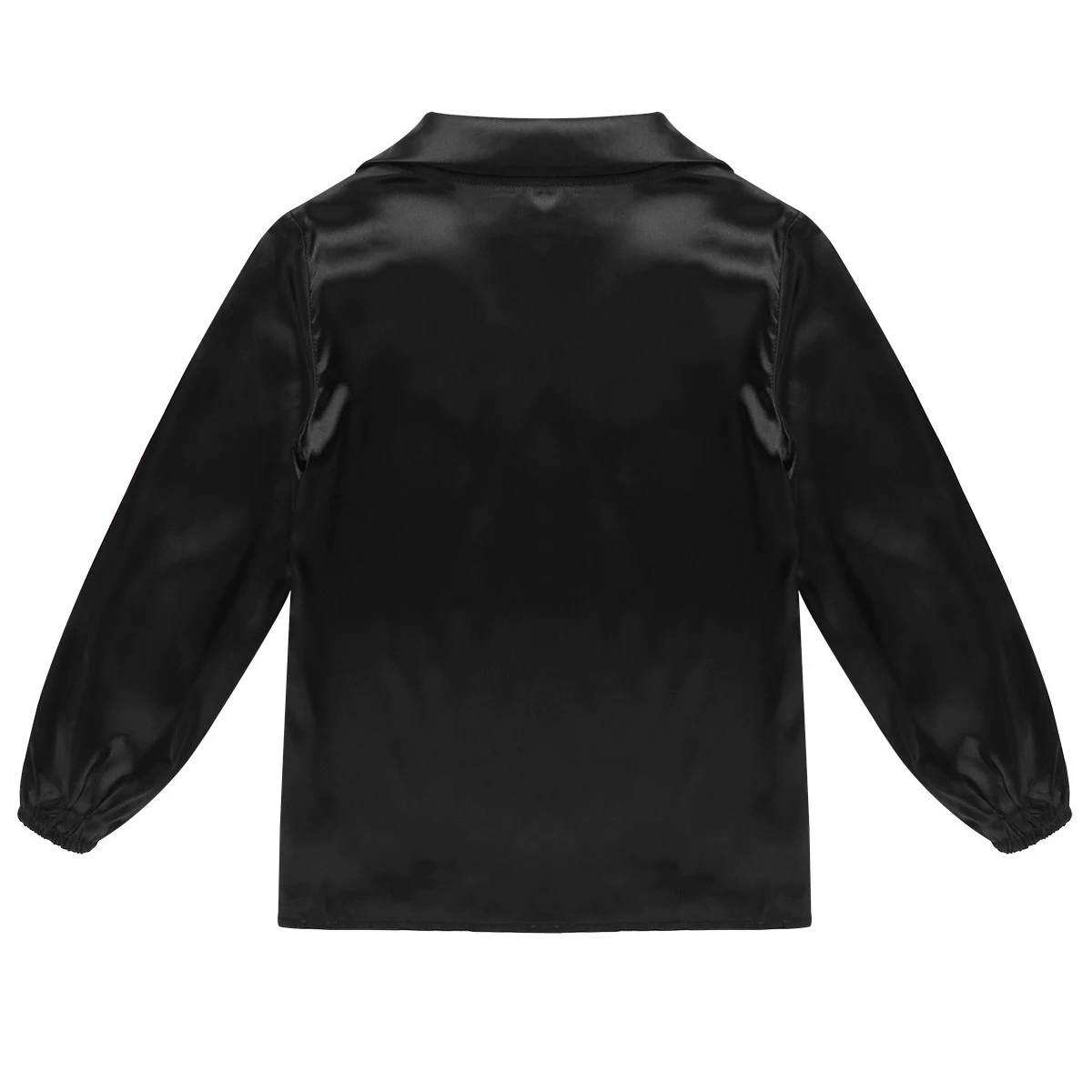 Атласная танцевальная рубашка для мальчиков с длинным рукавом и