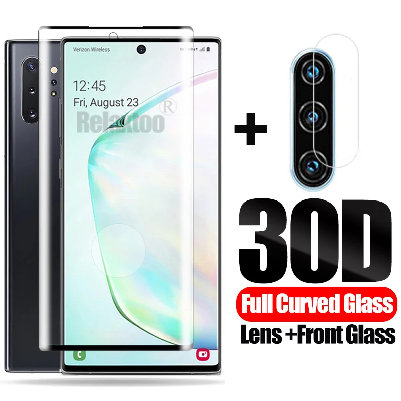 Стекло для камеры 2 в 1 samsung note 10 plus защитное стекло на sumsung note10 + pro Защитная пленка