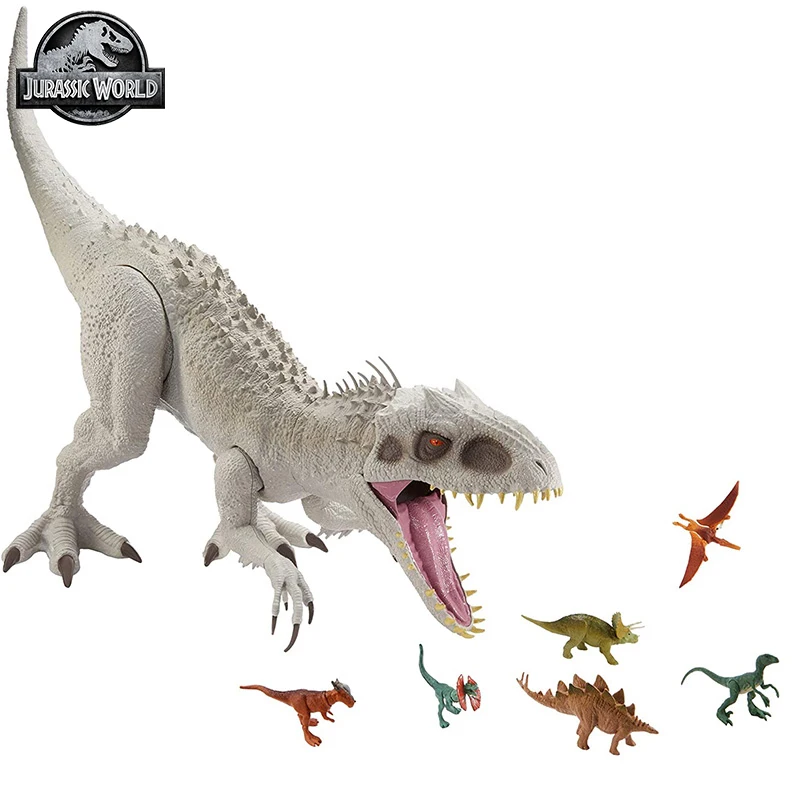 

Оригинальный огромный динозавр Mattel Jurassic World, 3,5 футов в длину, колоссальный индоминус Рекс, ласточка, оригинальный бренд, игрушки для мальчик...